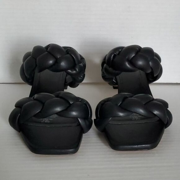 H & M HEELED Sandals Mules Braided Slip On HEELS Shoes PUMPS WOMEN'S WOMAN'S  6 - Picture 4 of 16